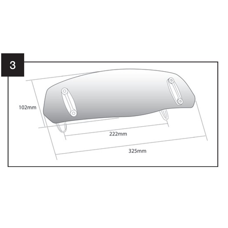 DEFLECTOR CUPULA PUIG CON FIJACION DE TORNILLO 325 x 102mm DEFLECTOR CUPULA PUIG CON FIJACION DE TORNILLO 325 x 102mm